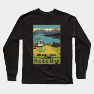 Dietschiberg luzern Switzerland Travel Poster Long Sleeve T-Shirt